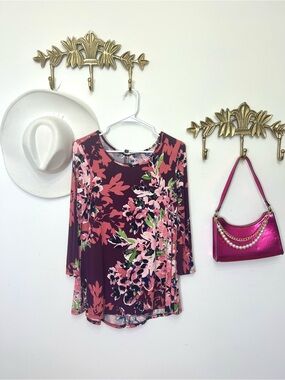🆕Floral 3/4 light sleeve tunic